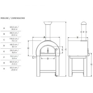forno a legna 5minuti con base Alfaforni