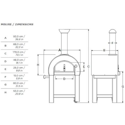 forno a legna 5minuti con base Alfaforni