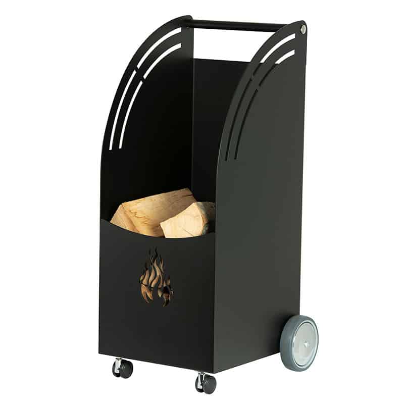 Carrello porta legna Nero | Badini Store