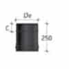 elemento lineare 25cm per condotto fumi stufe a pellet